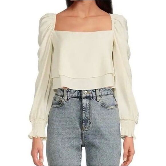GIANNI BINI Ivory Mila Blouse NWT - Picture 1 of 10